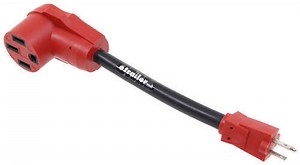 Mighty Cord Dogbone RV Power Cord Adapter - 50 Amp Female to 15 Amp Male - 12" Mighty Cord RV Plug A