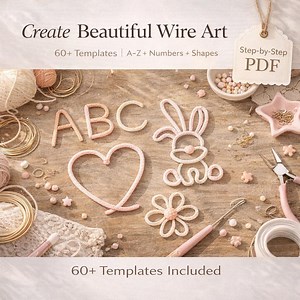 Wire Art Template Bundle 60 Patterns PDF,A-Z Alphabet & Numbers, Knitted Wire Designs,bunny Flower Animal Shapes,diy Craft Pattern Download - Etsy