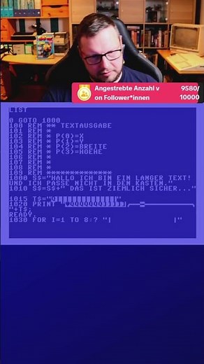 Text-Box programmieren auf dem C64 - Die Textbox ausgeben