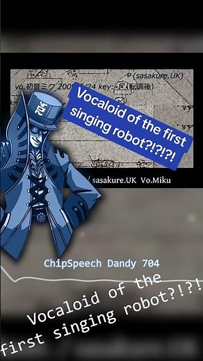 Vocaloid of the first singing robot, the IBM 7094?!? #Vocaloid #UTAU #ChipSpeech #IBM7094 #DaisyBell