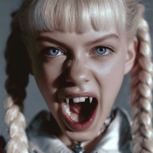 🎀 Don’t be fooled by the braids… she’s starving. 🩸 Meet Pigtail Terror — the vampire who snacks on live crow sandwiches and smiles while doing it. #VampireNFT #PigtailTerror #HorrorArt #CursedBeauty #DarkAesthetic #CryptoArt #AIArt #GothGirlVibes #NFTdrop #DigitalDarkness https://opensea.io/item/base/0xbcc10bb8e4259ecbc432a8f6dedd3de35aca7589/126