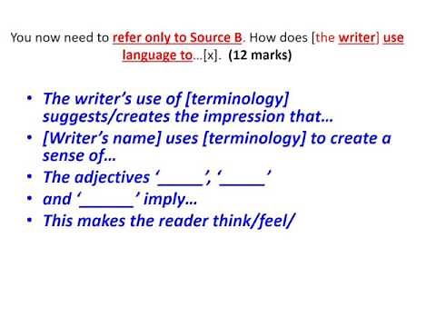 Quickfire notes AQA English Language Paper 2: Question 3