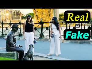 Female Reactions that's so Funny - Statue Prank compilations
