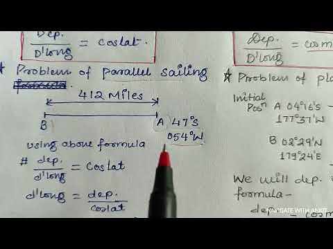Difference between Parallel Sailing and Plane Sailing ...