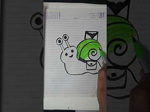 How to Draw a Snail Easy 🐌 | Step by Step Drawing for Kids | Cute Snail Drawing | ASMR Magic ART