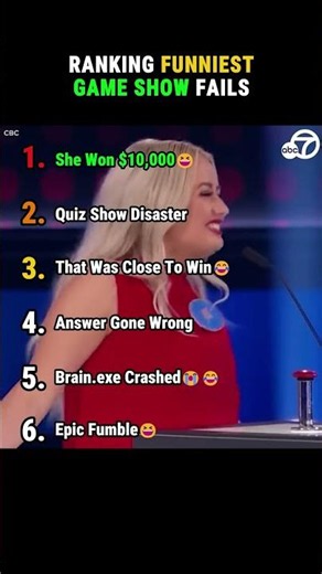 Ranking Funniest Game Show Fails #funny #fails #ranking