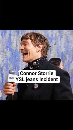 Why Connor Storrie’s YSL Jeans are "Ruined" 😭 #connorstorrie #metgala #storytime