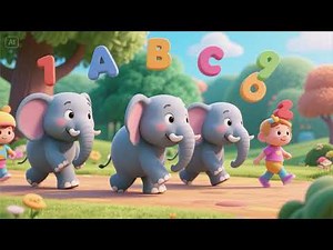 Elephants Marching Two by Two with Count ABC | Nursery Rhymes & Kids Songs