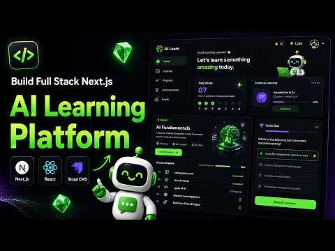 Build Full Stack AI Learning SaaS App with Next js, React, Strapi, AI