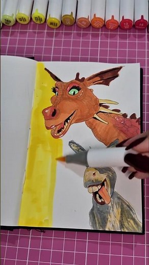 Drawing Donkey from Shrek (and his wife) 🐲🫏 #art