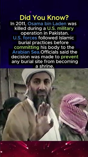 Why Osama Bin Laden Was Buried at Sea #usmilitary #history