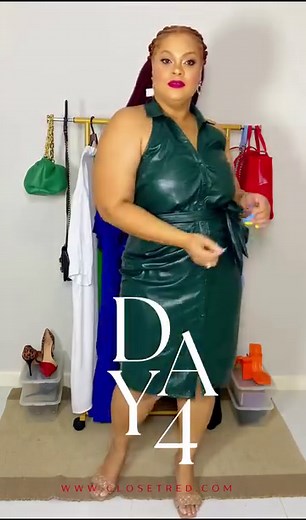 Day 4 is this sexy leather number! This is our Leather Halter Dress 1x-3x $314 Lined, True to size, Full stretch Mt.Lambert- 2934341 Marabella- 3188921 Delivery available nationwide | Closet Red Plus Size Boutique
