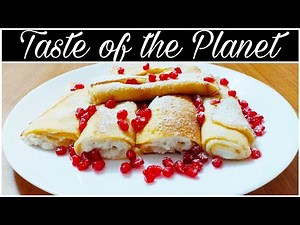 Nalesniki / Cheese filled Crepes of Ukraine/ Country 26