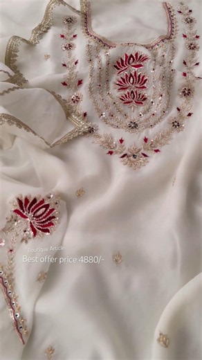Elegant White Embroidered Punjabi Suit | Luxury Ethnic Wear Collection 🤍❤️ #likes