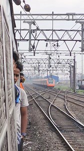 High Speed Orange Vande Bharat Dangerous Overtake EMU #shorts #viral | Rail World By Roshan
