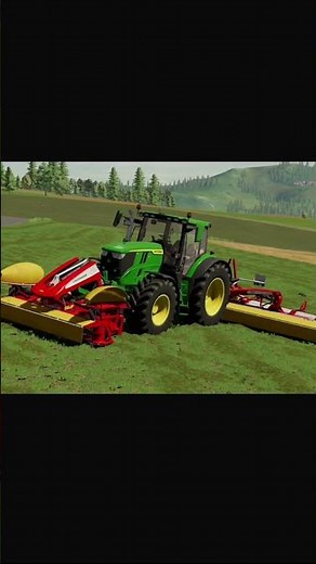 Mitm John Deere Gras mähen! #landwirtschaftssimulator22 #ls22 #johndeere #farming