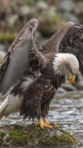 What Happens When an Eagle Hits the Water? #BirdVerse #Eagle #Nature