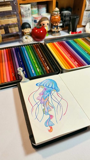 Tutorial Menggambar Medusa dengan Pensil Warna