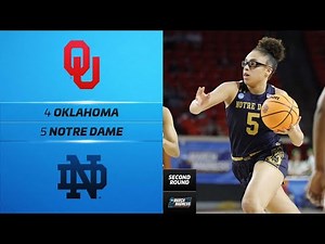 Oklahoma vs Notre Dame - NCAA Women's Tournament second-round highlights