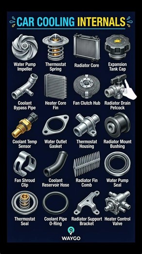 Cooling System Components Explained | 20 Essential Car Cooling Parts You Should Know 🚗❄️🔧