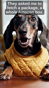 They tired to get me to fetch a package... #funnyshorts #funnydog #shorts