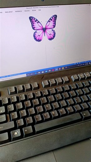 Butterfly 🦋 logo in Ms Word | In English |. Digital shortcut Hub. #shortcutkeys #computer#usa