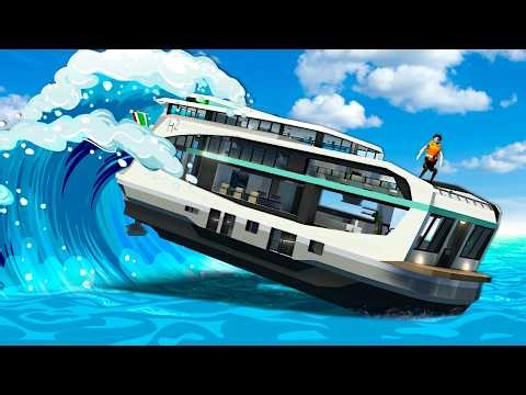Tsunami Survival in Luxury HOUSEBOAT?! (Stormworks)