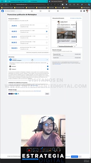 Te mostramos como crear un anuncio 📈pagado en Marketplace Facebook, aprende a crear publicidad de tus productos en marketplace de forma rápida. 🤓 | Inteligente Digital