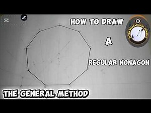 How to draw a regular nonagon using the general method