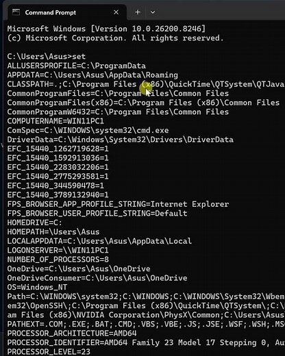 CMD Hacks | See Hidden Variables Using CMD 😲 | CMD Command for Advanced Users