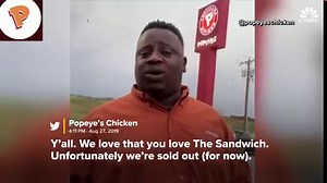 Popeyes launched a chicken sandwich — and then it sold out
