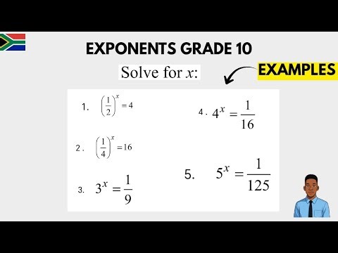Exponential Equations Grade 10 I Solve for x with Fraction