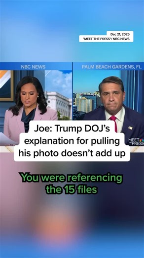 On Meet the Press Sunday, Trump’s Deputy Attorney General Todd Blanche defended the DOJ’s decision to remove photos from its online release of Jeffrey Epstein-related documents, including one showing President Trump with unidentified women. Morning Joe’s @joescarborough reacts to the explanation. | Morning Joe
