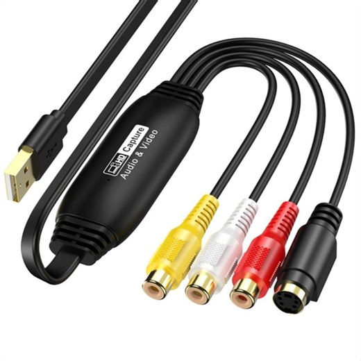 (LI3G) Usb Video Capture Vhs To Digital Converter Usb 2.0 Video Audio Capture Card For Tv Dvd Vhs Support Windows Mac System | Lazada.co.th