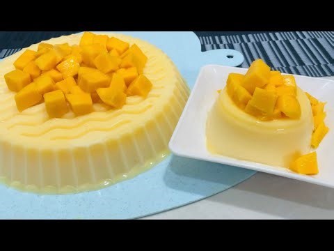 10 Minutes To Make Refreshing Mango Pudding.