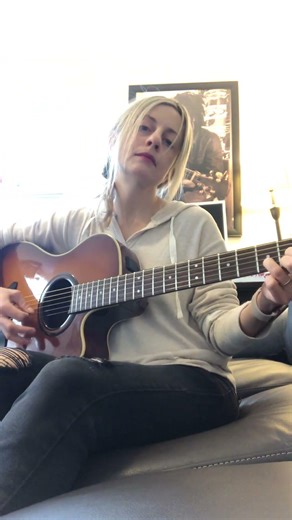 New strings on my Yamaha acoustic 🎸 #acousticguitar #strum #rockmommy