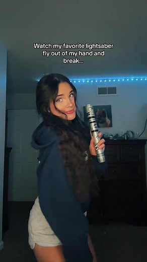 The wind was not on my side. $800 🫠 I hope it’s fixable somehow. #lightsaber #fail #starwars