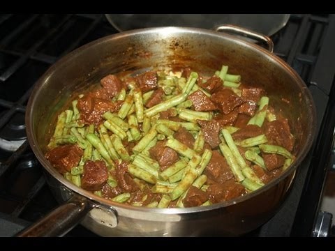 Stewed Beef With String Beans.