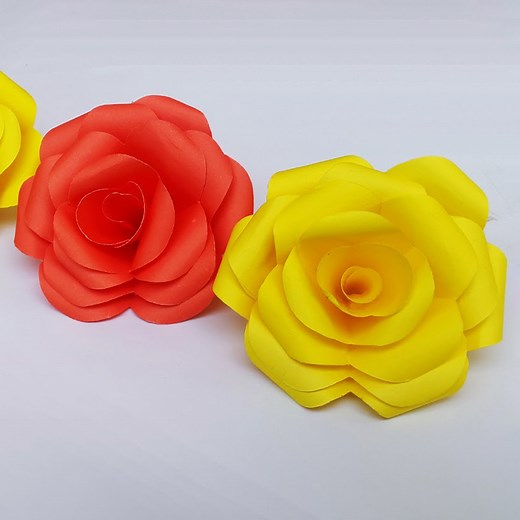Today, I am sharing diy paper roses tutorial, I have shown you one of the very easiest ways to make realistick rose paper flower with paper. | Colors Paper