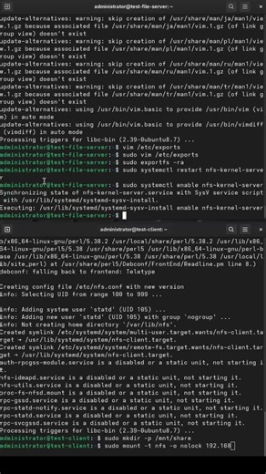 NFS in 1 minute #linux #homelab #selfhosted