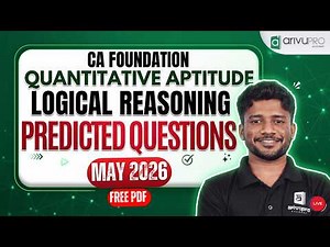 LIVE 🔴 Expected Questions May 2026 | Logical Reasoning | Quantitative Aptitude | Nithin | ArivuPro