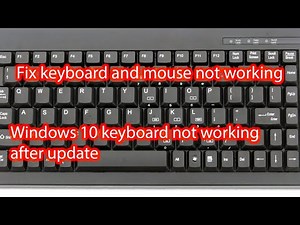 Windows 10 keyboard not working after update
