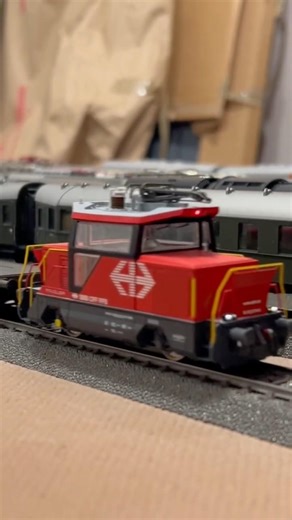 My HAG SBB Ee922 hauling Marklin Turnout Crane.