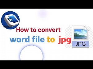 How to convert word file to jpg | how || word | jpg || convert jpg || How to make word file into jpg