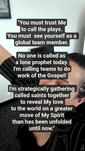 He Says To Trust Him To Call The Plays. We Must See Ourselves As A Global Team Member🤜💢🤛😉🤗