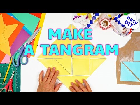 How to Make a Paper Tangram | SIMPLE GEOMETRY PROJECT FOR KIDS