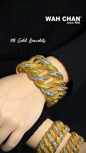 Colour Your Day with 916 Gold 3D Dubai Bracelets from Wah Chan