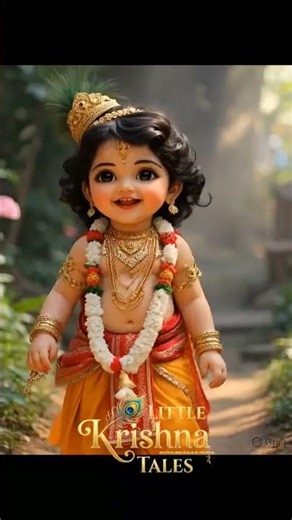 Little Krishna Beautiful Dance 🦚 | Cute Baby Krishna Animation | Little Krishna Tales