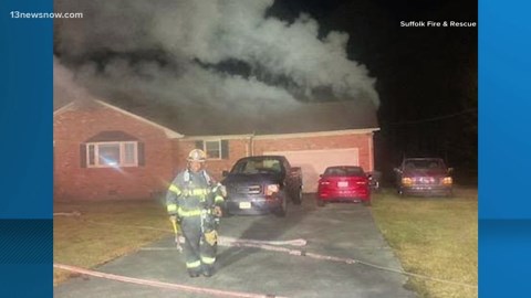 2 people displaced in Suffolk fire Saturday evening