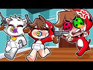 Baby Raptor and Baby Alex destroy the mini raptor's house